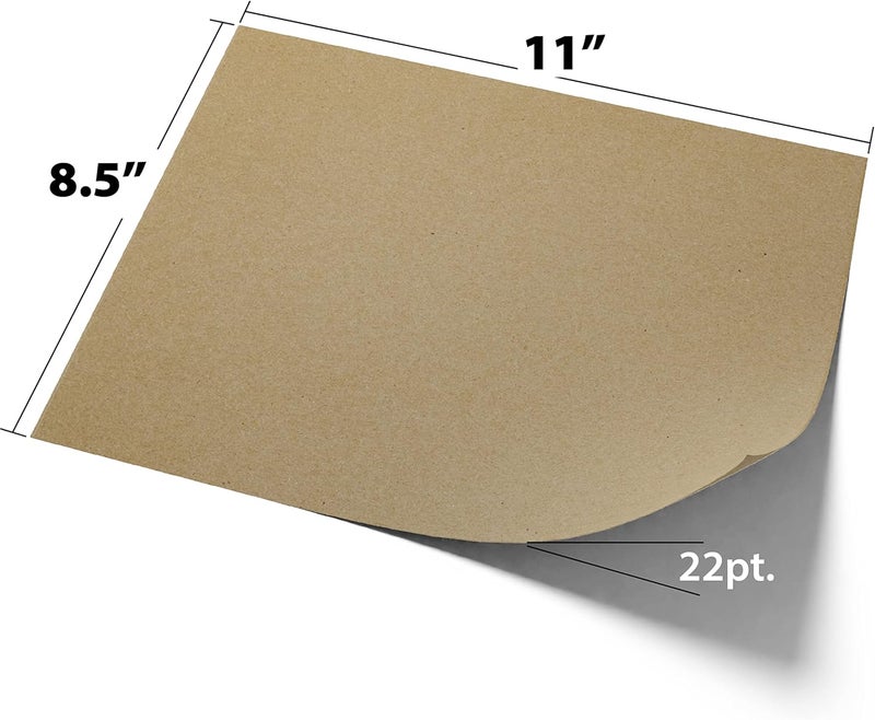 KENCO Chipboard Sheets 8.5" x 11" - 100 Sheets at 22 Point Chip Board for Crafts and Backers -Great Alternative to MDF Board and Cardboard Sheets - Made in The USA (Kraft 500 Pads) - Image 4